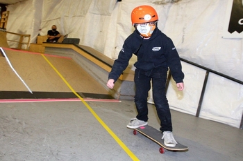 Picture Of Visually Impaired Skateboarder